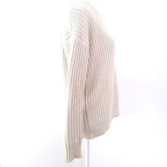 Sparkle & Fade Chunky Knit Lace Back Sweater XS, Oversized Boho Festival Casual - Picture 2 of 7